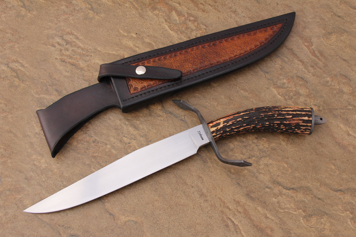 SGuard Stag Bowie Jerid Johnson Custom Handmade Knives